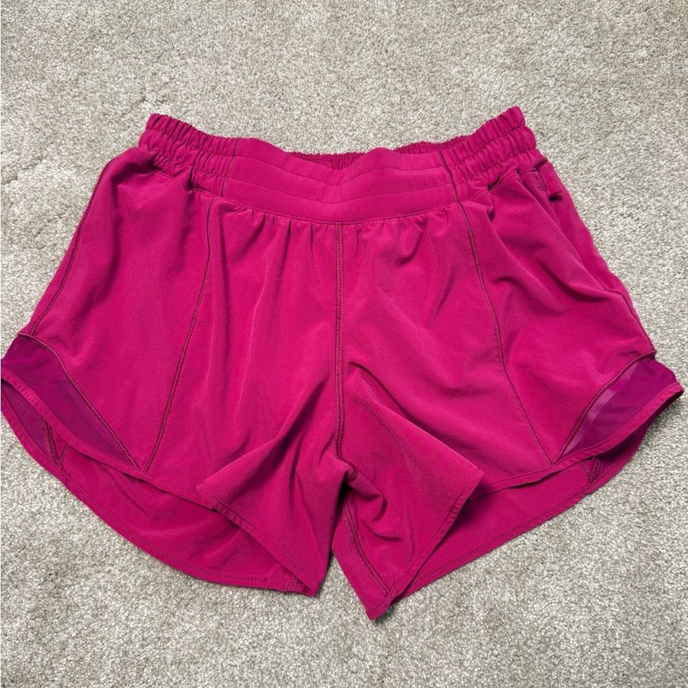 lululemon athletica Women's Athletic Shorts in Bright Magenta Low Rise